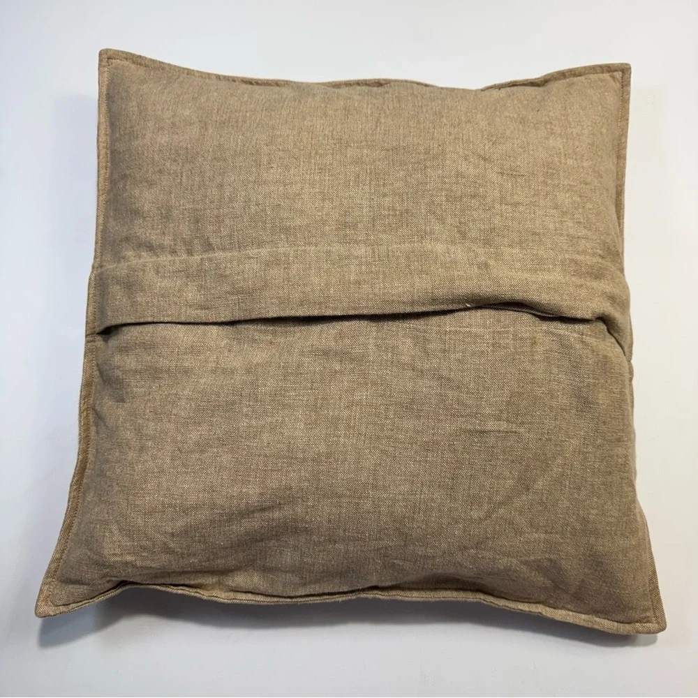 Pottery Barn Tufted Snowflake Pillow Cover 18x18 Farmhouse Neutral Textured